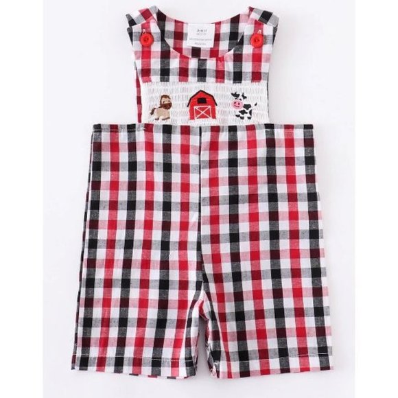 Boys Cow Head on Sage Green Romper by Three Sisters